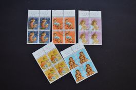 Pro Juventute 1987 alle 4er Blöcke  mit ET Stempel   B2907I