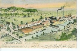 PERLEN LU Papierfabrik Dampflok 1903 sehr gut erhalten selte