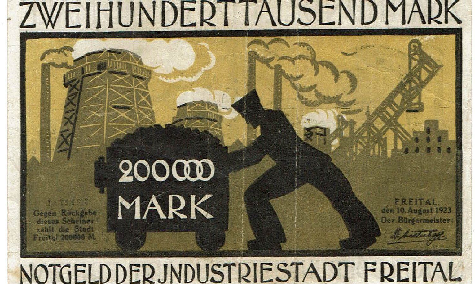 Banconote: Freital 200000 Mark 10.08.1923 SS++-VZ – Usato da Steffisburg venduto da ber_8htf 1
