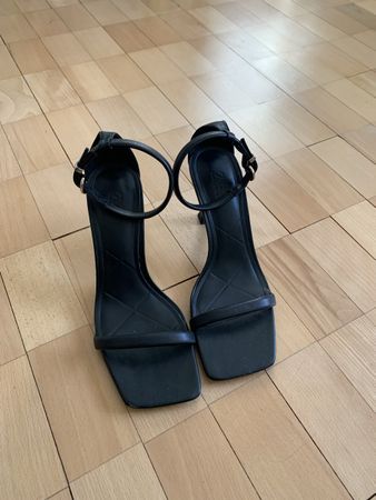 Zara Black Heeled Sandals, Summer Ready - Size 38