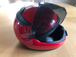 Roter Motorradhelm Gr. 61, Klapphelm