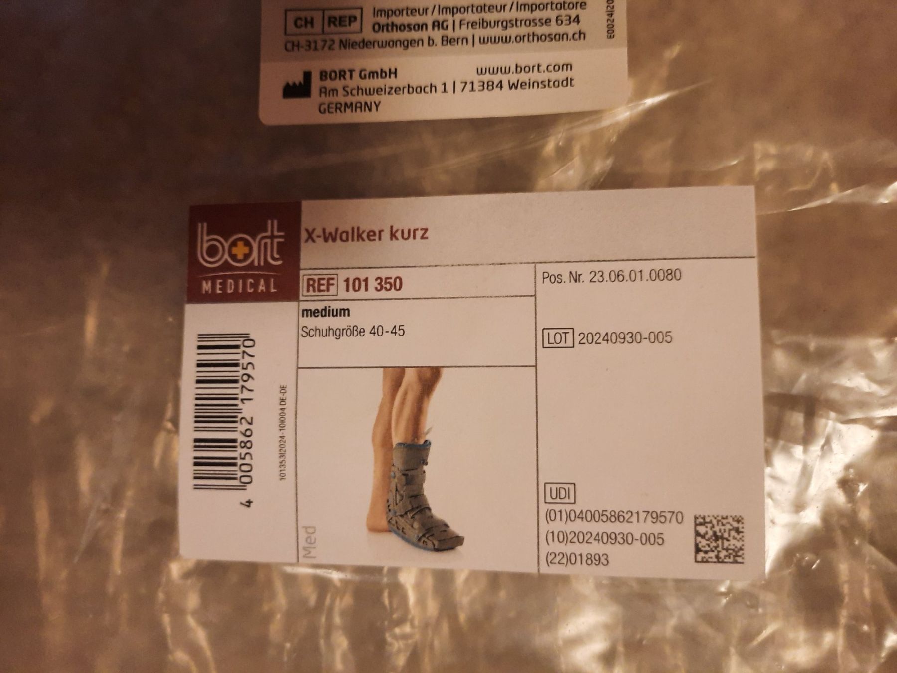 Bort Attrezzature mediche: Bort X Walker Kurz Neu ungebraucht – Nuovo e nell'imballaggio originale da Effretikon venduto da Rot6 4