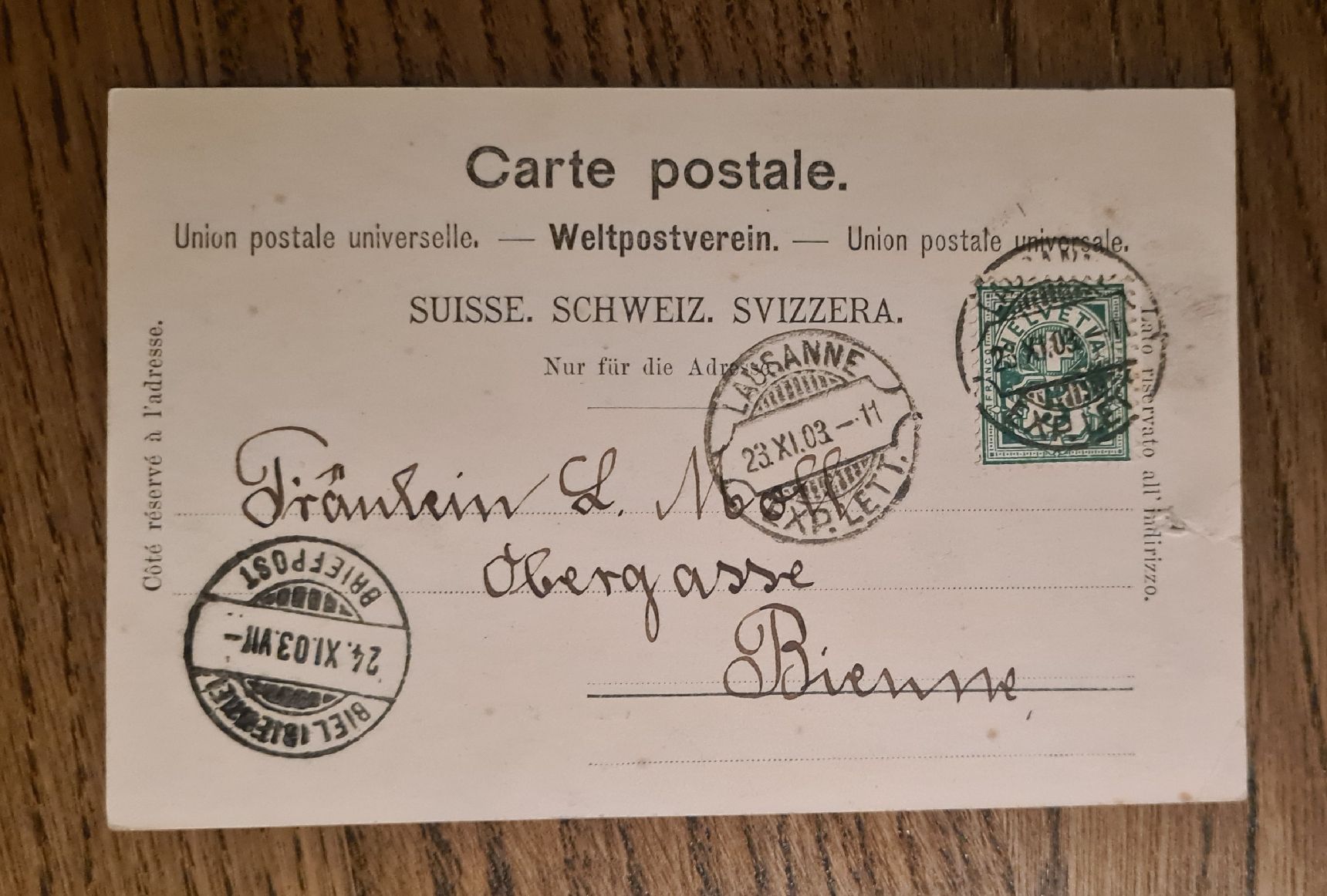 Cartoline postali: Souvenir du Lac Léman, Chatelard 1903 – Usato da Ebikon venduto da Donar50 2