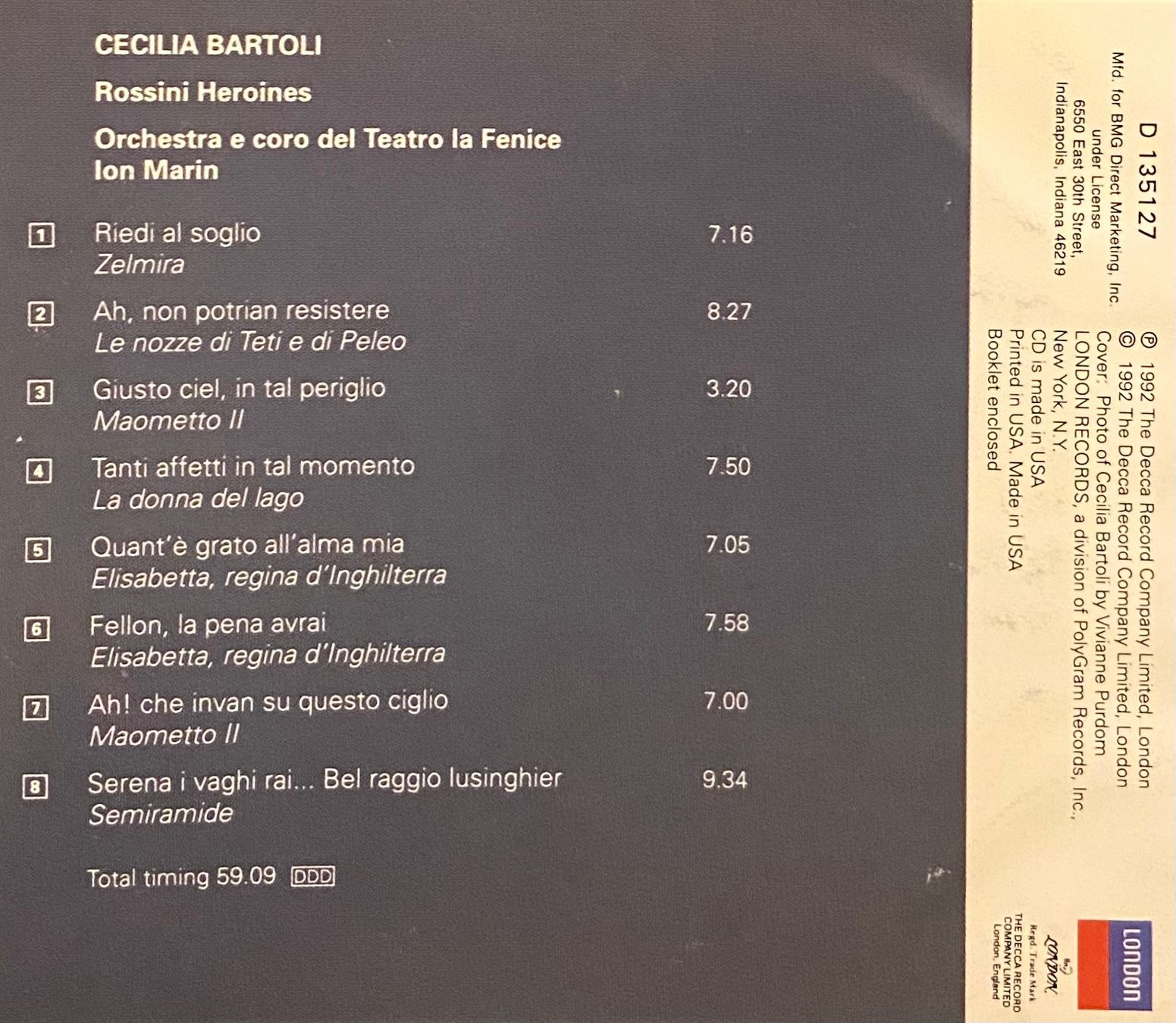 CDs: Cecilia Bartoli CD Rossini Heroines • Ion Marin – Gebraucht aus Luzern von Lycka 1