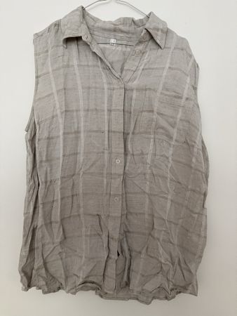 Weste beige kariert Grösse 46 CH