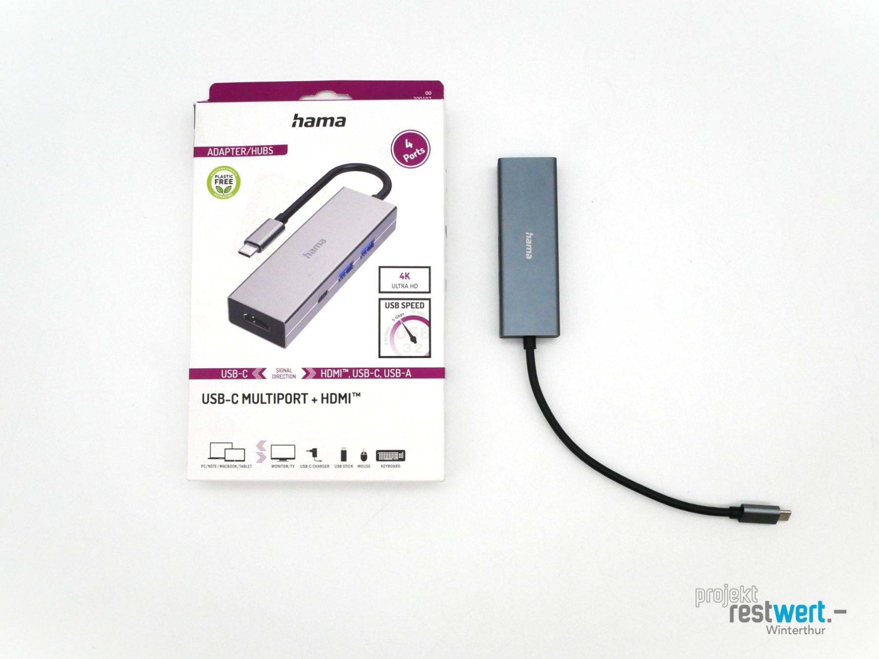 Hama Unità & Adattatore: HAMA USB-C-Multiport Adapter mit HDMI, 200107 – Nuovo (secondo la descrizione) da Winterthur venduto da Restwert_Winterthur 1