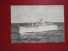 AK Schiff LLOYD Triestino Italien MS Europa s/w Karte