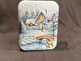 Blechbüchse Winterlandschaft, Deckel in 3D
