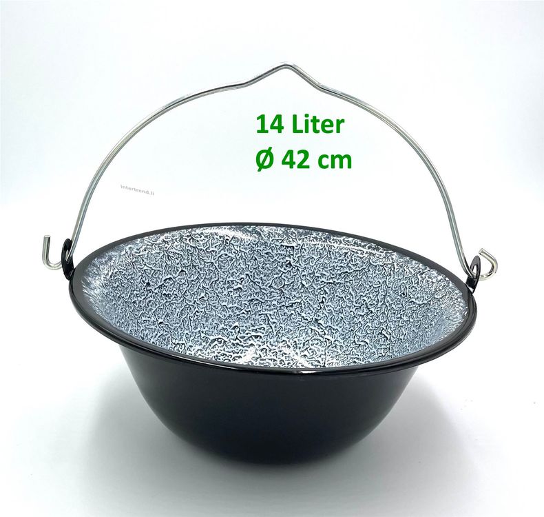 Gulaschkessel 14 Liter emailliert Suppenkessel Suppentopf | Kaufen auf ...