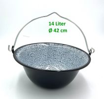 Gulaschkessel 14 Liter emailliert Suppentopf Suppenkessel