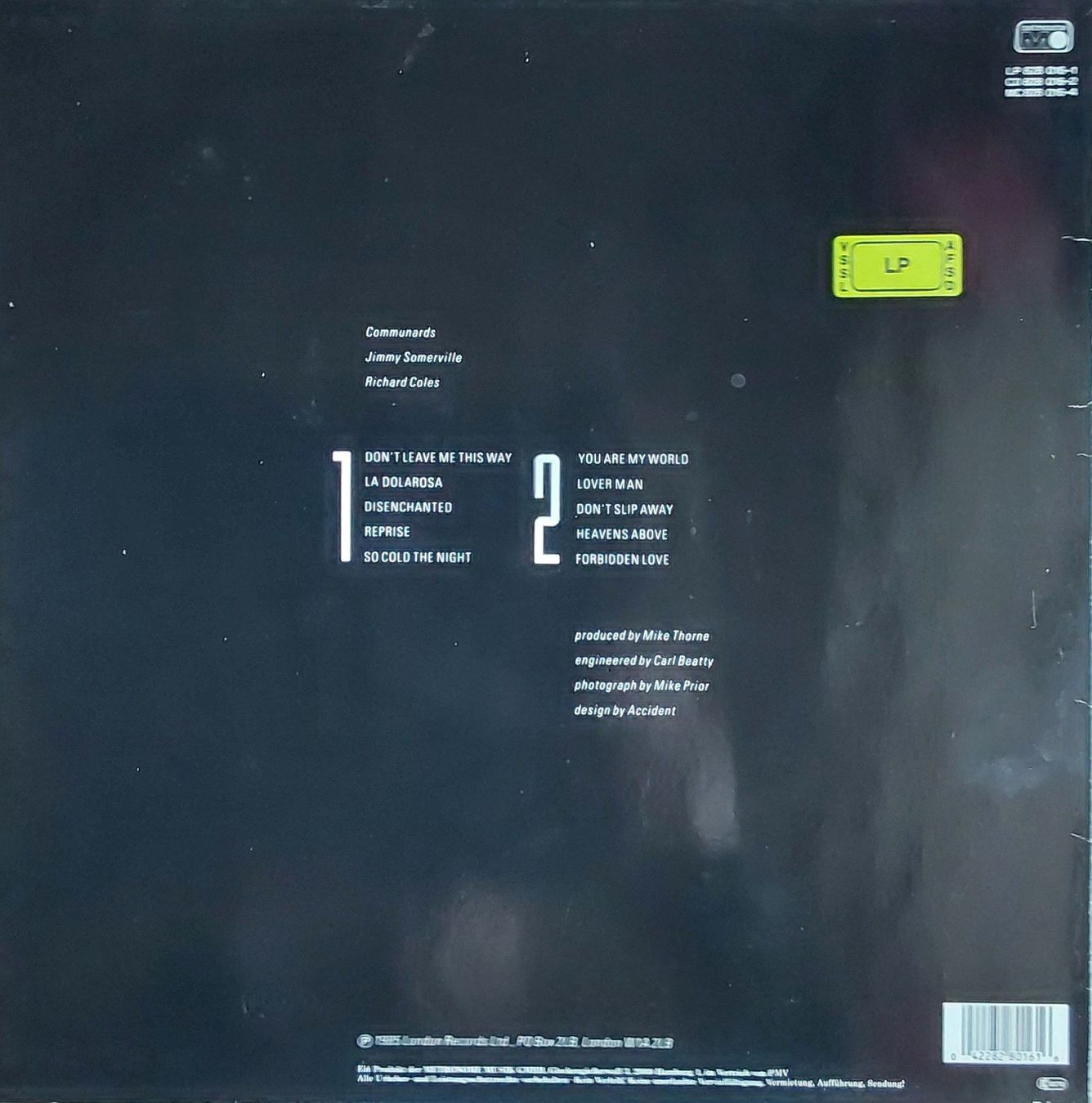 Vinyles: Vinyl LP  - The Communards - Ger 86 - VG+ – D'occasion à Villeret par Fil11 1