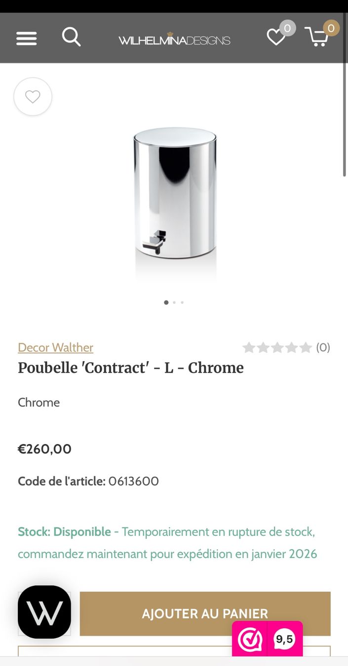 Cestini per rifiuti: Poubelle de luxe "Decor Walther" TE 50 – Nuovo (secondo la descrizione) da Fully venduto da Gaga1990 9