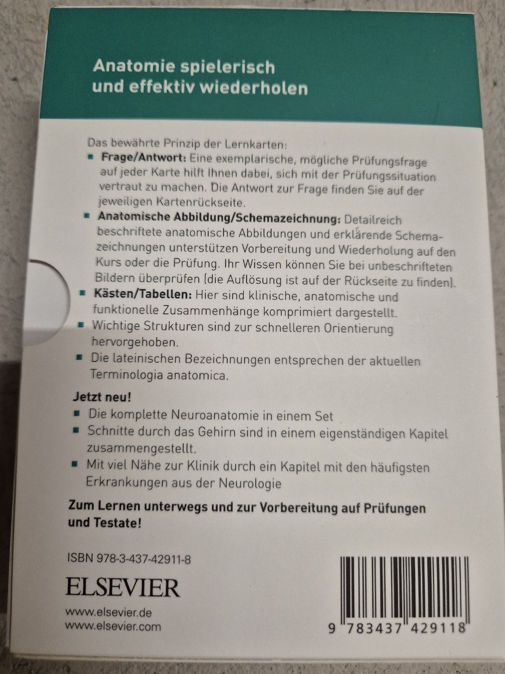 Sonstiger Schulbedarf: Sobotta Lernkarten Neuroanatomie – Gebraucht aus Baden von kae_n69w 1