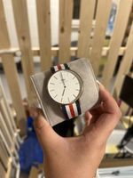 Daniel Wellington Damenuhr - Gold, gestreift, Vintage Look
