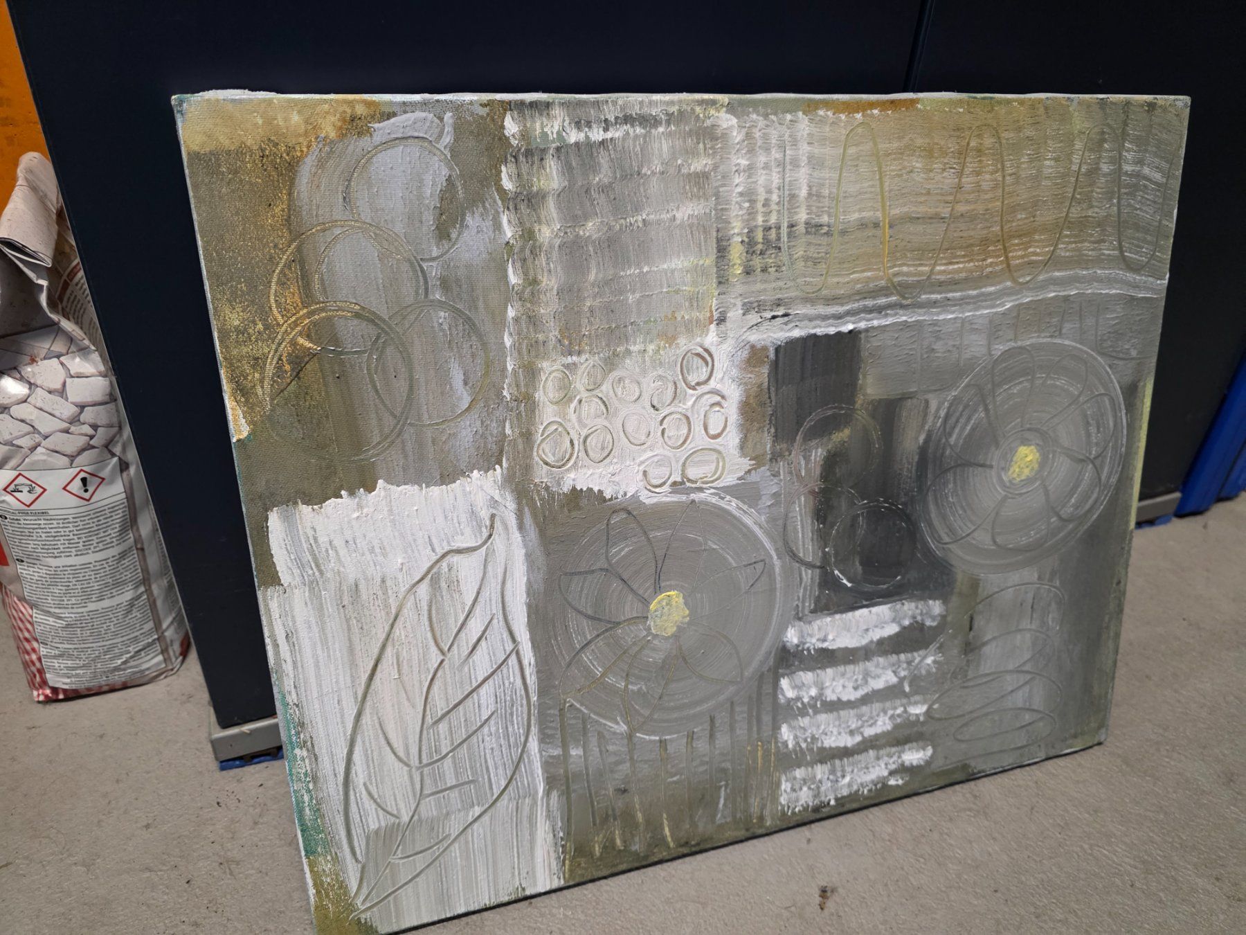 Dipinti: abstraktes Bild Gemälde moderne Kunst 50 cm x 40 cm – Usato da Walterswil BE venduto da Lonitti 1