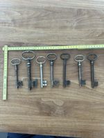Alte Schlüssel Set 7 Stücke Metall Antik Schubladenschlüssel