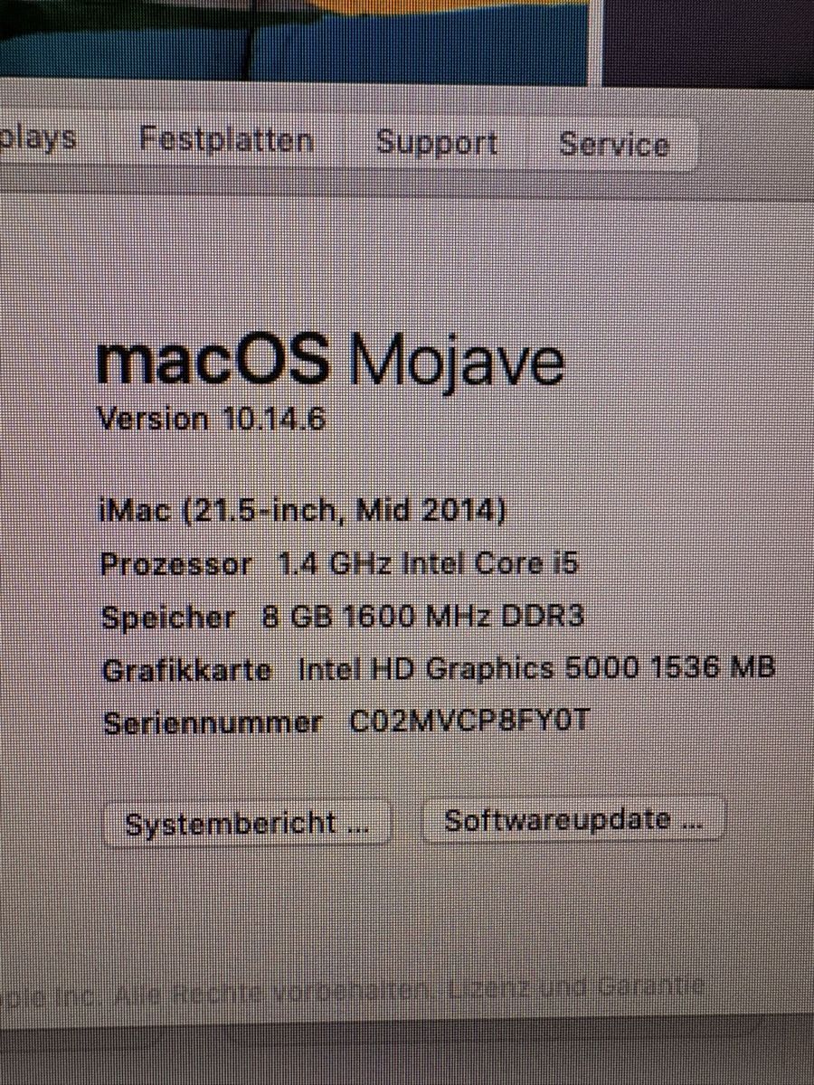 Apple PC: iMac 21.5 Zoll,500 GB SSD – Nuovo (secondo la descrizione) da Basel venduto da nto_x6dm 5