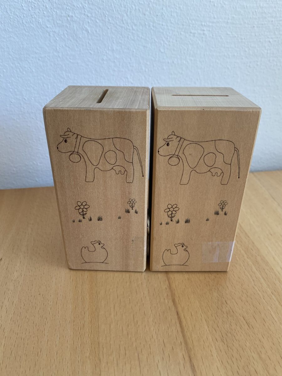 Spardosen: 2 Spardosen/Sparkassen aus Holz – Gebraucht aus Schwarzenburg von Michellu 3
