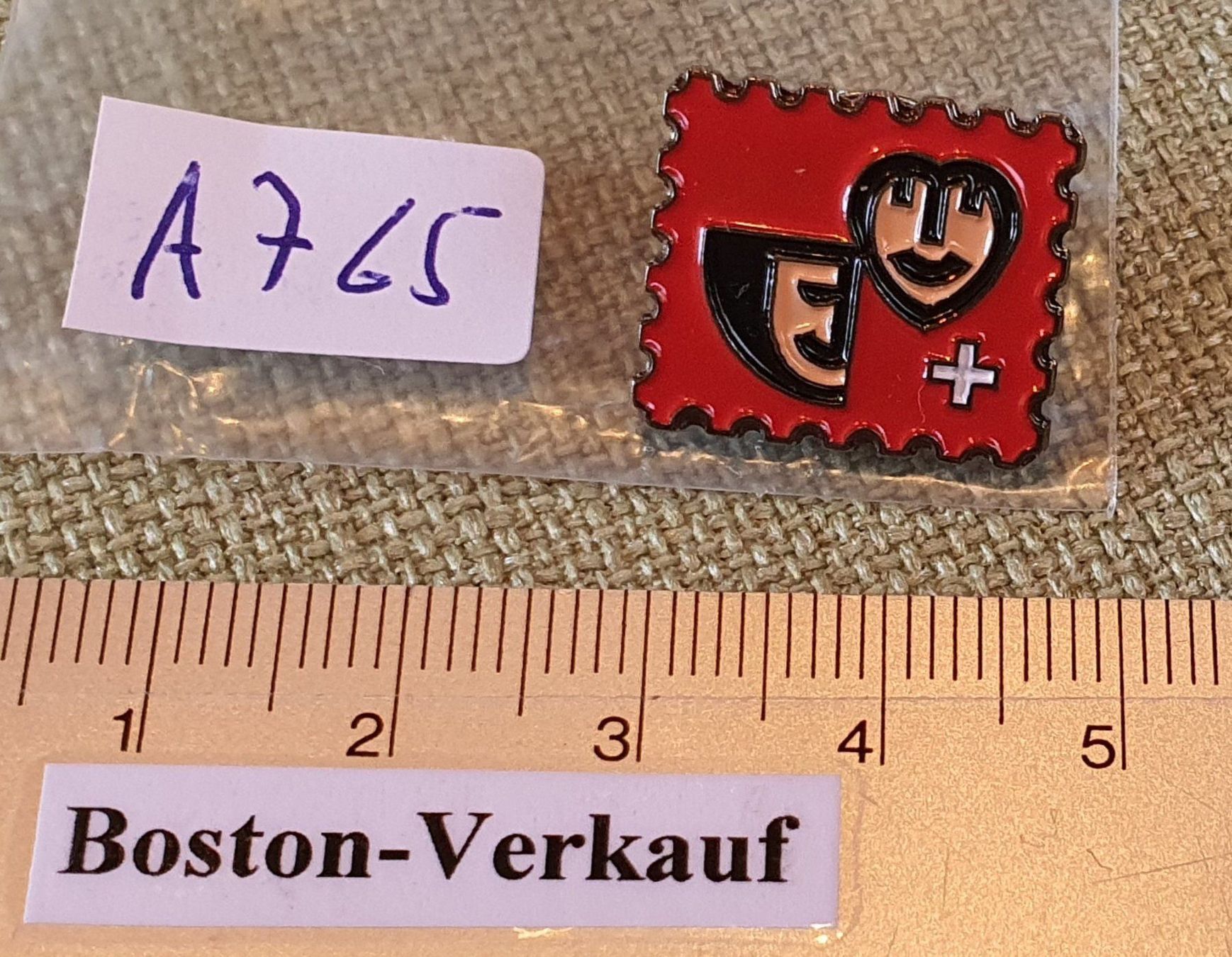 Pins: A765 - Pin Jugend - Komitée Briefmarke – Gebraucht aus Reinach BL von Boston-Verkauf 3