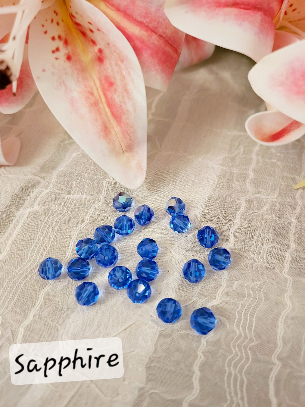 Perle (finte): Swarovski Perlen 8 mm 20 Stück Sapphire – Nuovo e nell'imballaggio originale da Dietikon venduto da Eleda