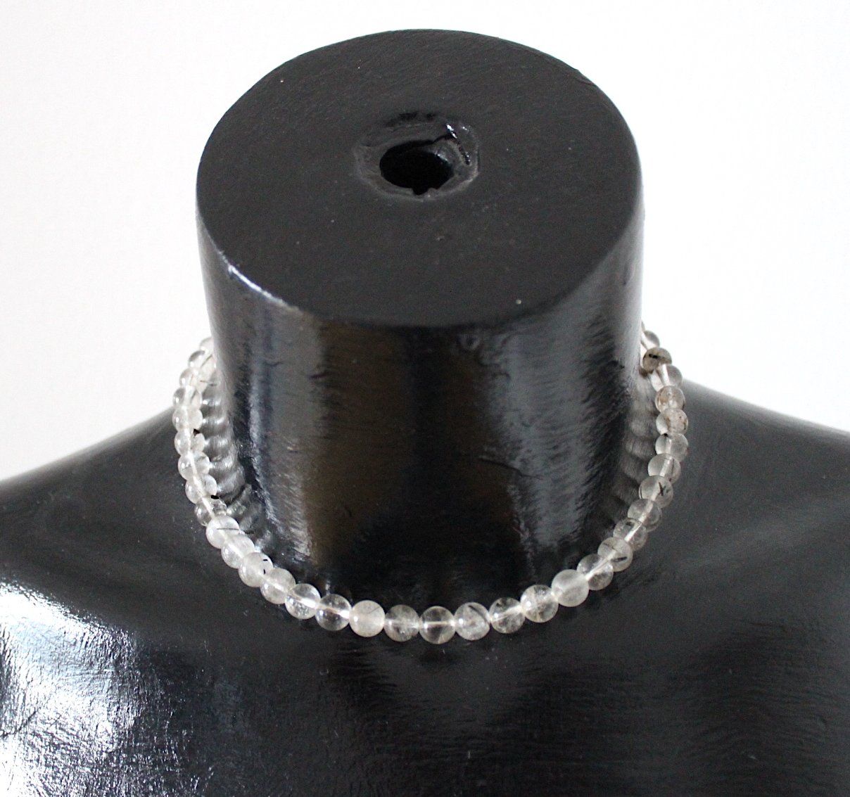 Catenine: Turmalinquarz-Halskette ca. 19 cm, Perlen 8 mm – Usato da Locarno venduto da madame-tus-sauds