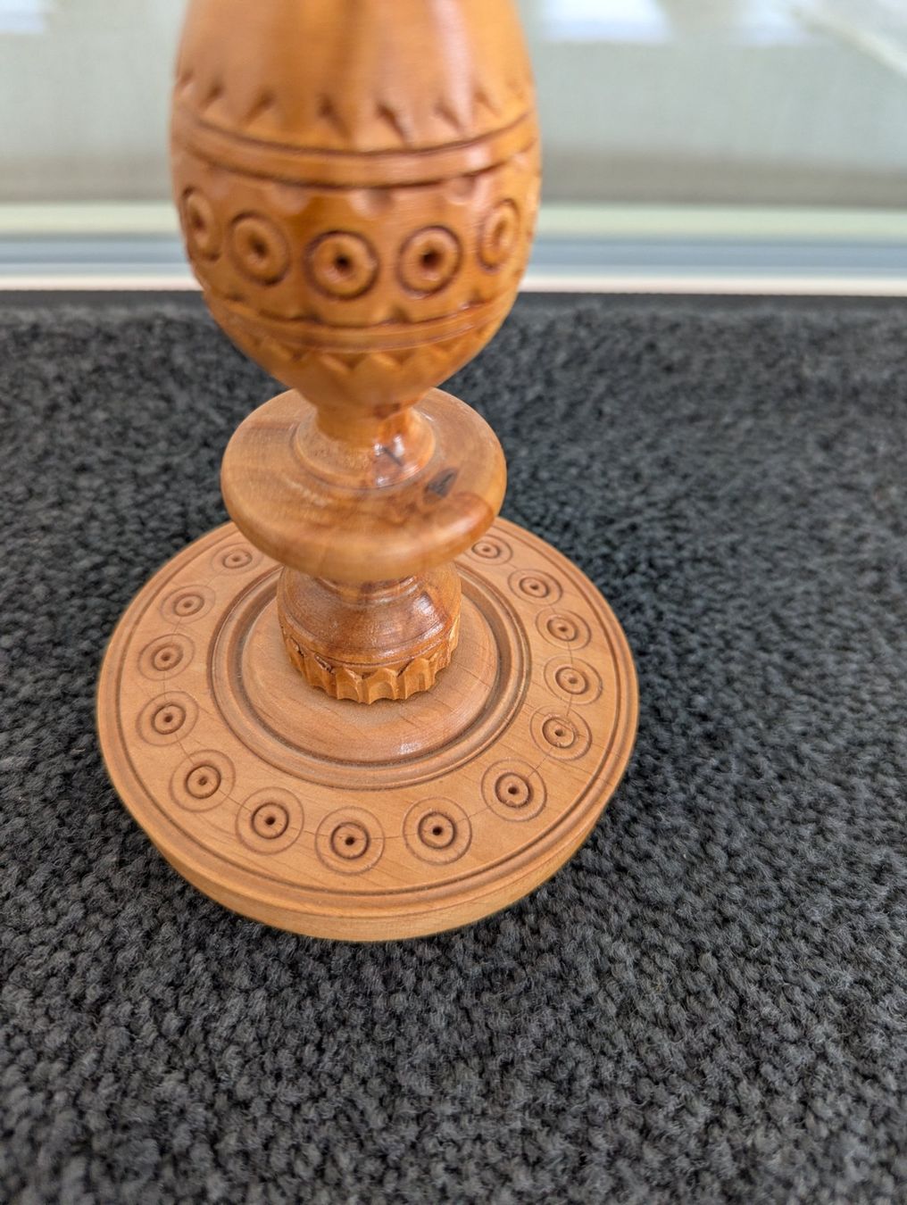 Portacandele: Vintage - ukrainischer Holz Kerzenständer – Usato da Ormalingen venduto da marithias23 1