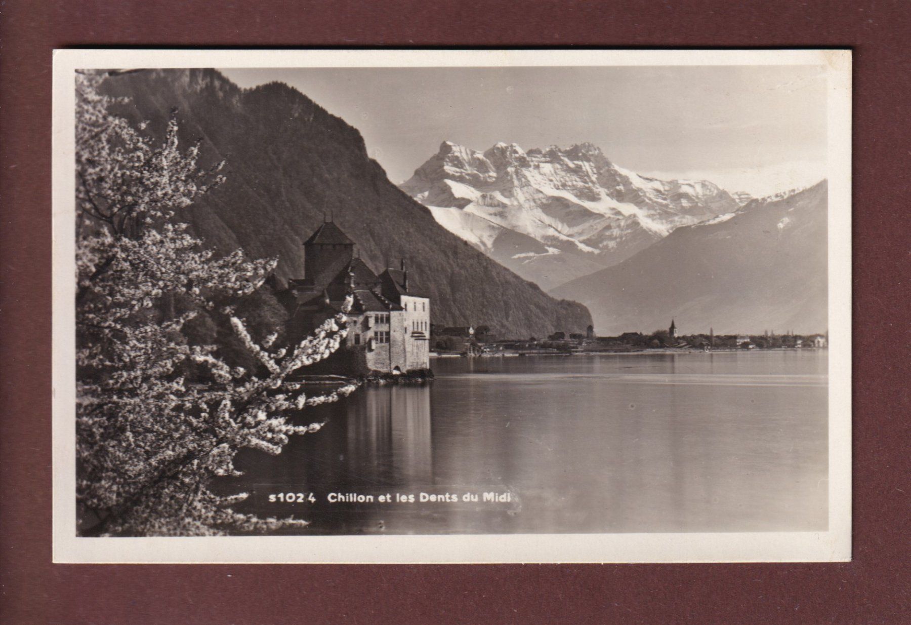 Cartoline postali: Château de CHILLON - Dents du Midi - 1933 – Usato da Pully venduto da nicecards