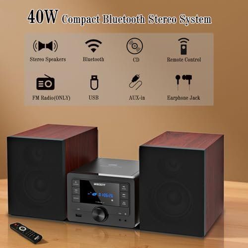 Sistemi audio & multimediali: Stereoanlage 40 Watt Zuhause CD-Player Wireless Streaming – Nuovo e nell'imballaggio originale da Hundwil venduto da Pakethase 2