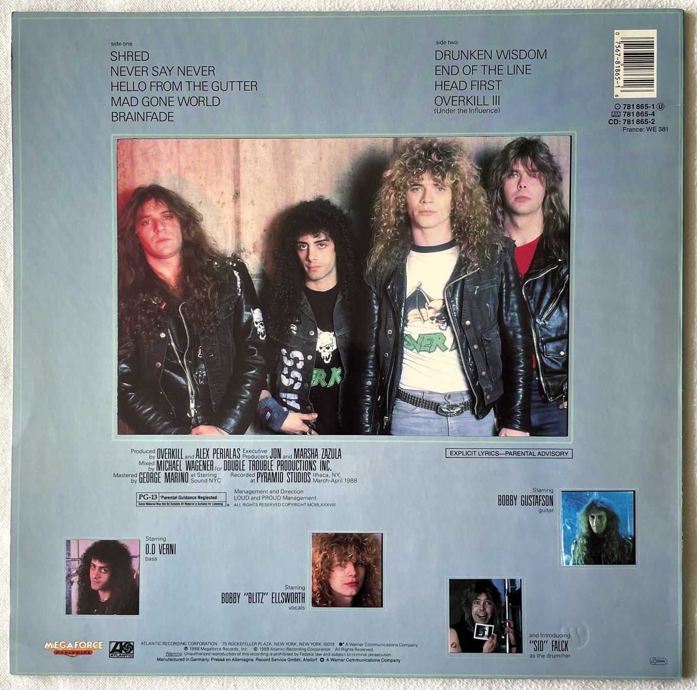 Schallplatten: Overkill – Under The Influence - LP - 1988 - First Press – Gebraucht aus Uster von Zardodel 1