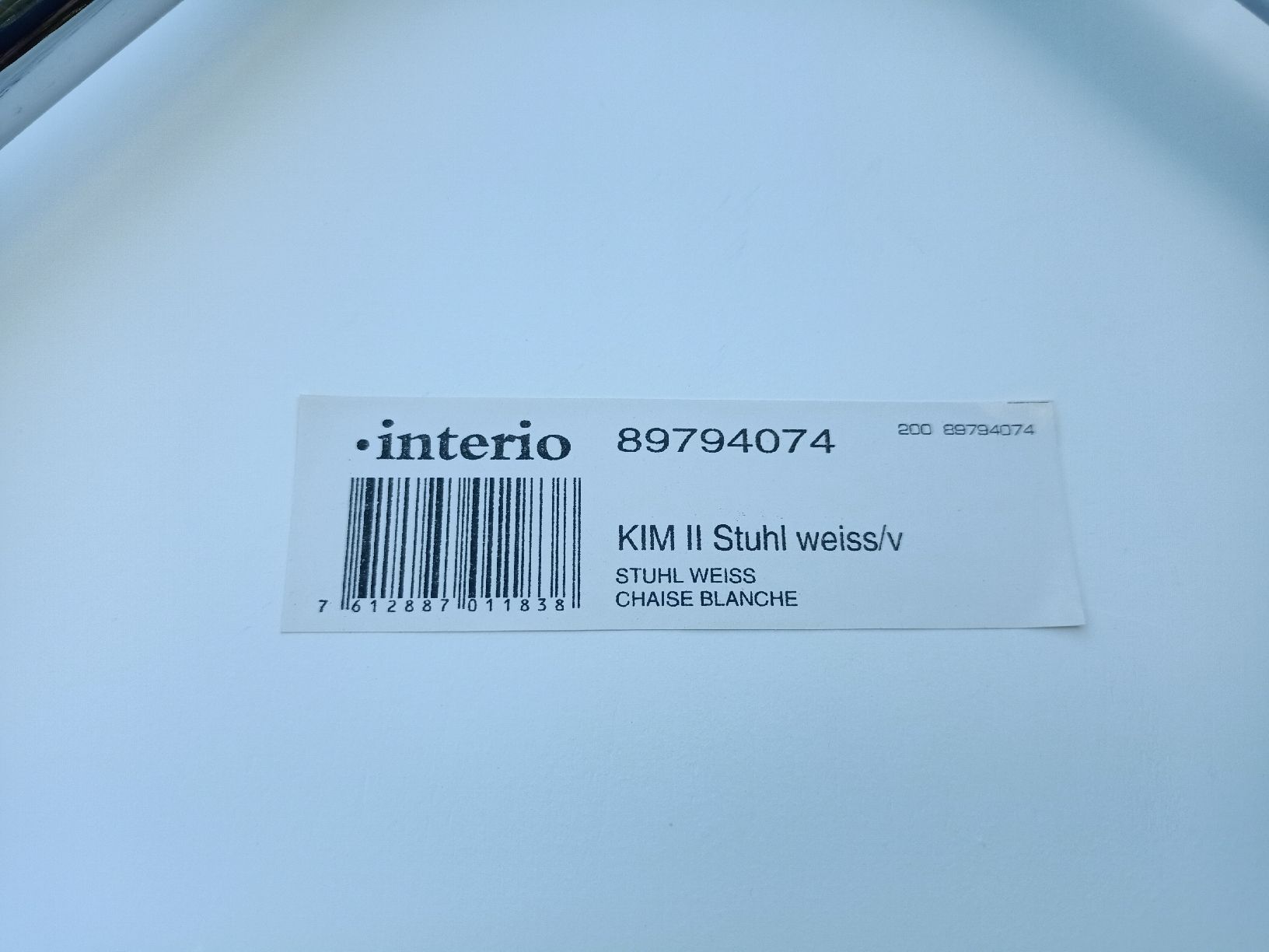 Interio Stühle: 6 Interio KIM II Stühle, weiss stapelbar – Gebraucht aus Flamatt von Marpou 4