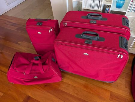 Samsonite Kofferset, 4-teilig, rot, mit Zahlenschloss