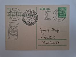 Deutsches Reich Postkarte Briefmarke 1936