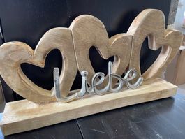 Dekoration/Herzen/Liebe/Aluminium/Holz/Neu/OVP