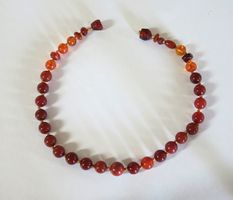Karneol / Bernstein Perlenkette