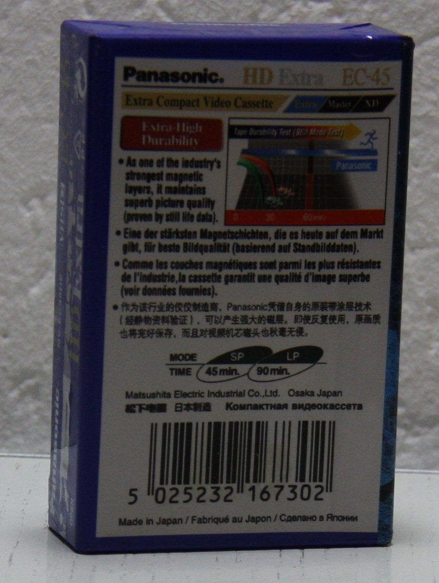 Cassette vuote: PANASONIC EXTRA HD 45 Min. VHS-C – Nuovo e nell'imballaggio originale da Fisibach venduto da he-man210 2