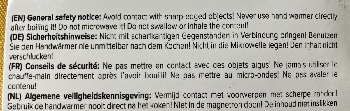 Altro in  Abbigliamento & Accessori: Handwärmer – Nuovo (secondo la descrizione) da Buchs AG venduto da Allerleis 6