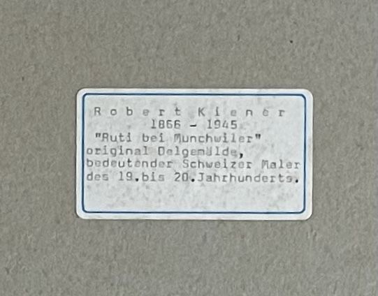 Gemälde: Kiener Robert (1866-1945) – Gebraucht aus Grosshöchstetten von Perle1951 6