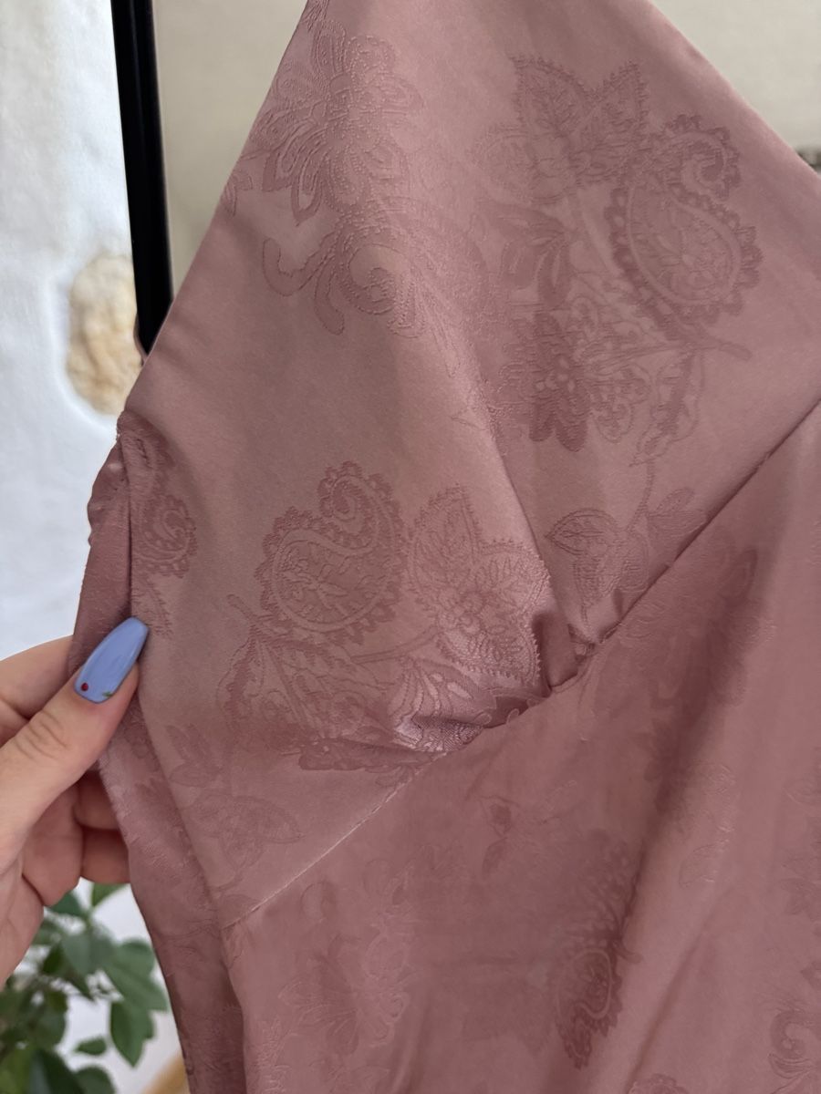Vestiti: Satinkleid Rosa mit Jacquardmuster | Maxikleid – Nuovo (secondo la descrizione) da Pratteln venduto da plk_px2d 5