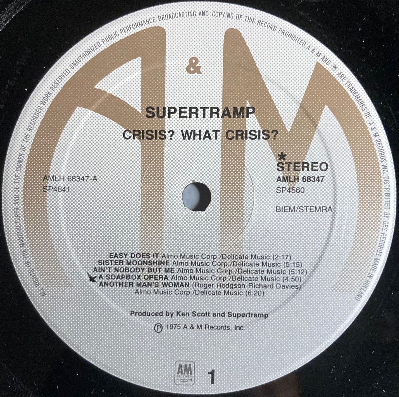 Schallplatten: SUPERTRAMP - CRISIS? WHAT CRISIS? – Gebraucht aus Poliez-Pittet von Newtown-Records 3