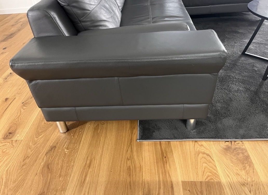 Sofas: Ecksofa rechts Leder anthrazit – Gebraucht aus Frasnacht von ma-at 4
