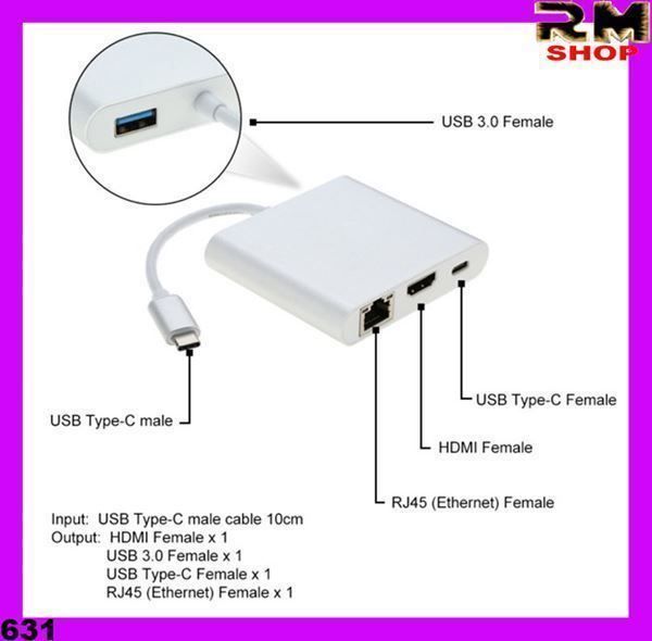 Adattatori: 3.1 Typ-C auf USB 3.0 Typ-A HDMI Hub mit – Nuovo e nell'imballaggio originale da Unterägeri venduto da RmOnline