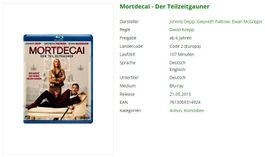 Mortdecai - Der Teilzeitgauner - Bluray