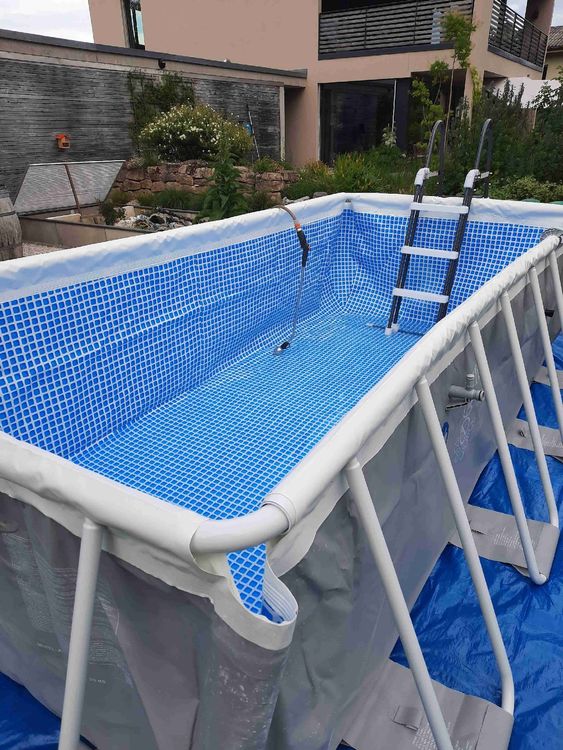 Rechteckiger Frame Pool von Intex 400x200 (Gebraucht) in Birr für CHF ...