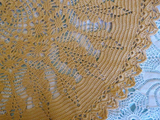 Altra biancheria da tavola: Häkeldecke / Tischdecke, honig, Handarbeit, Boho-Style – Usato da Nunningen venduto da Ave51 2