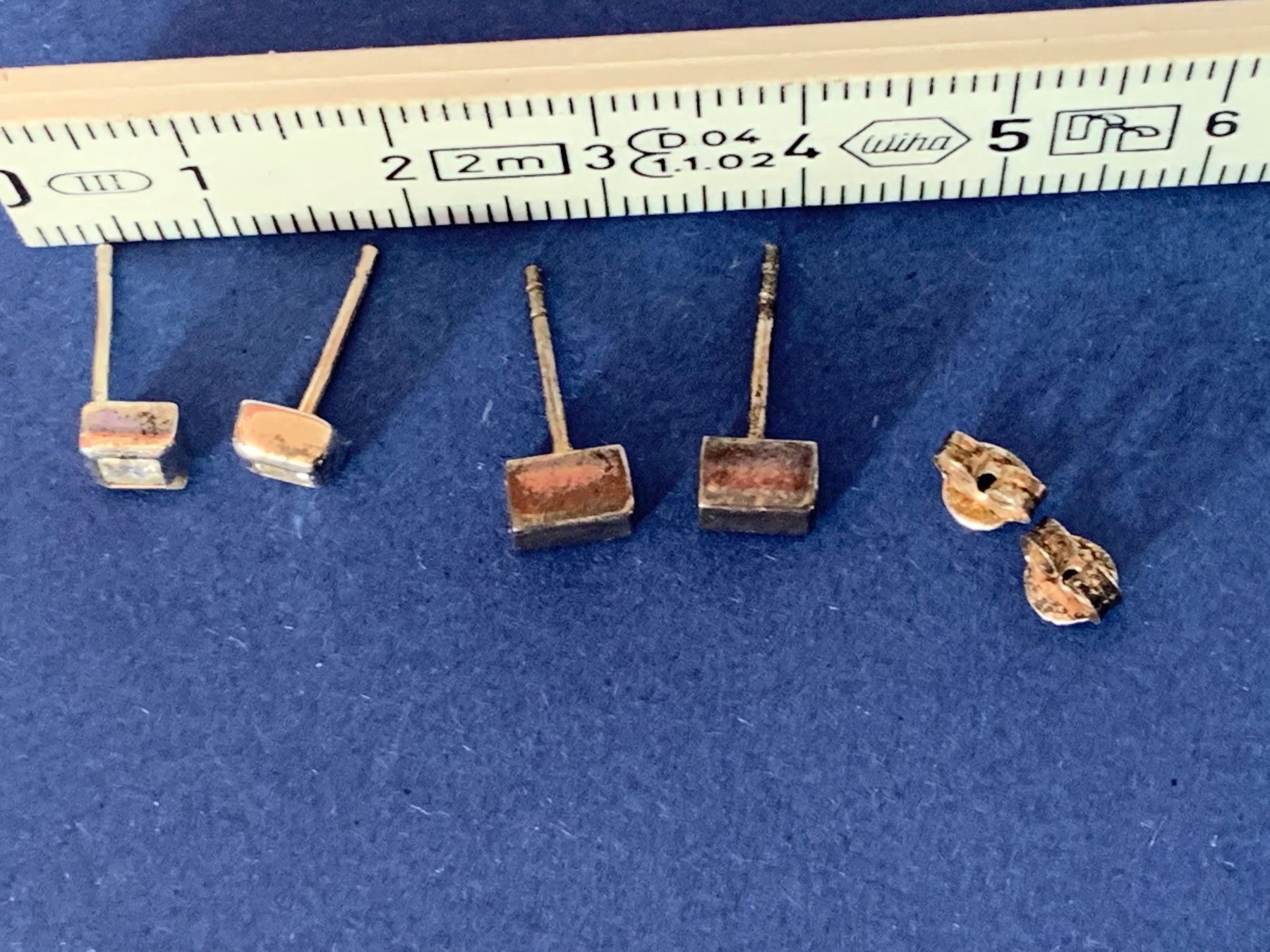 Orecchini pendenti & Orecchini a lobo: Ohrstecker silber rechtecke/quadratstein – Usato da Laufen venduto da Futuremarket 3