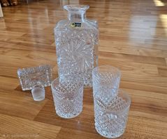 Schönes Vintage-Whiskey-Set aus Lausitzer Bleikristall