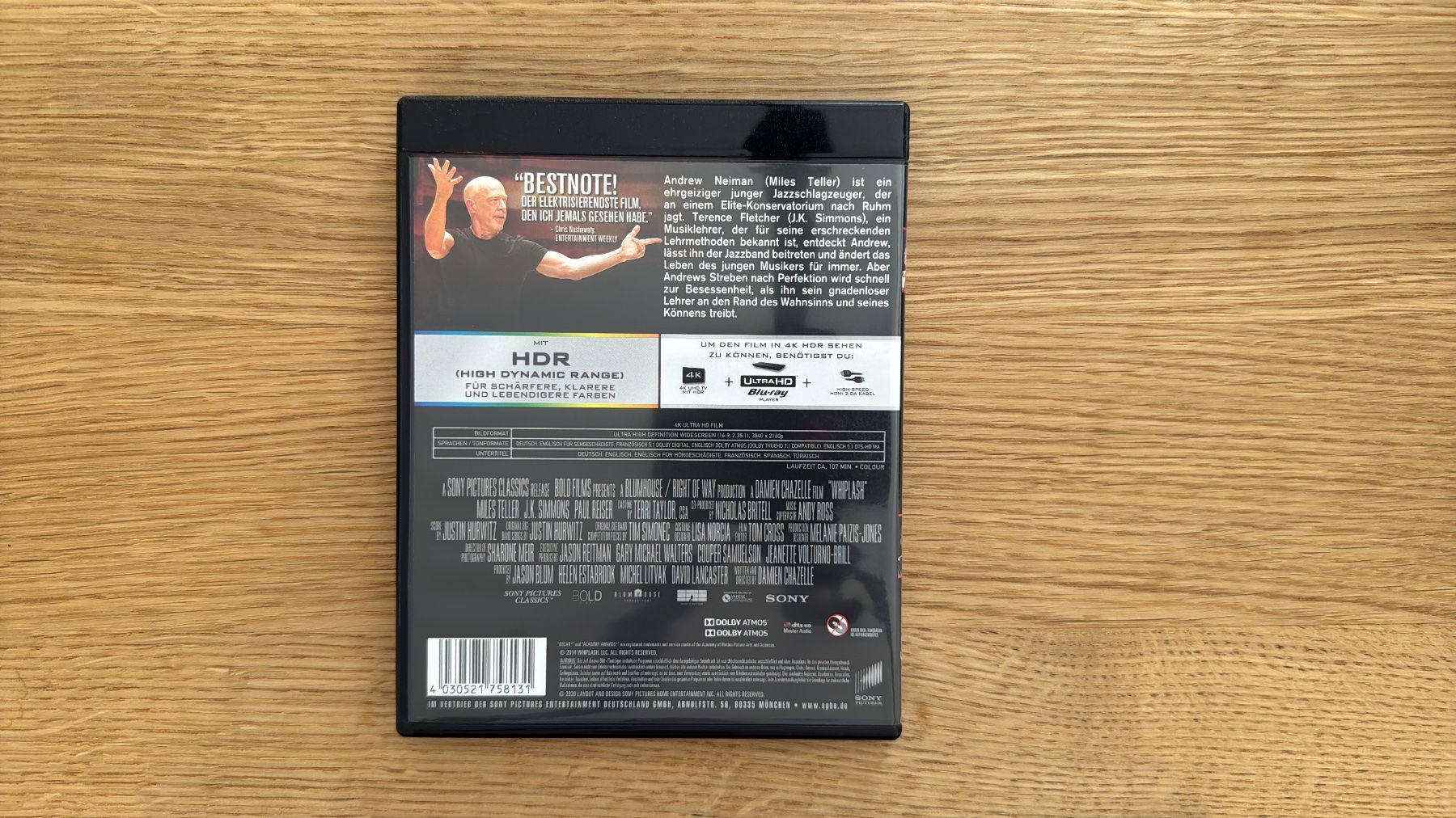 Tutti i DVDs: Whiplash - 4K UHD Blu-Ray – Usato da Wallisellen venduto da Art_Vendorlay 1