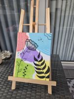Handmade floral boho painting 15x20 cm 