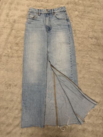 Denim Skirt Light Blue Size 34 Stradivarius good condition