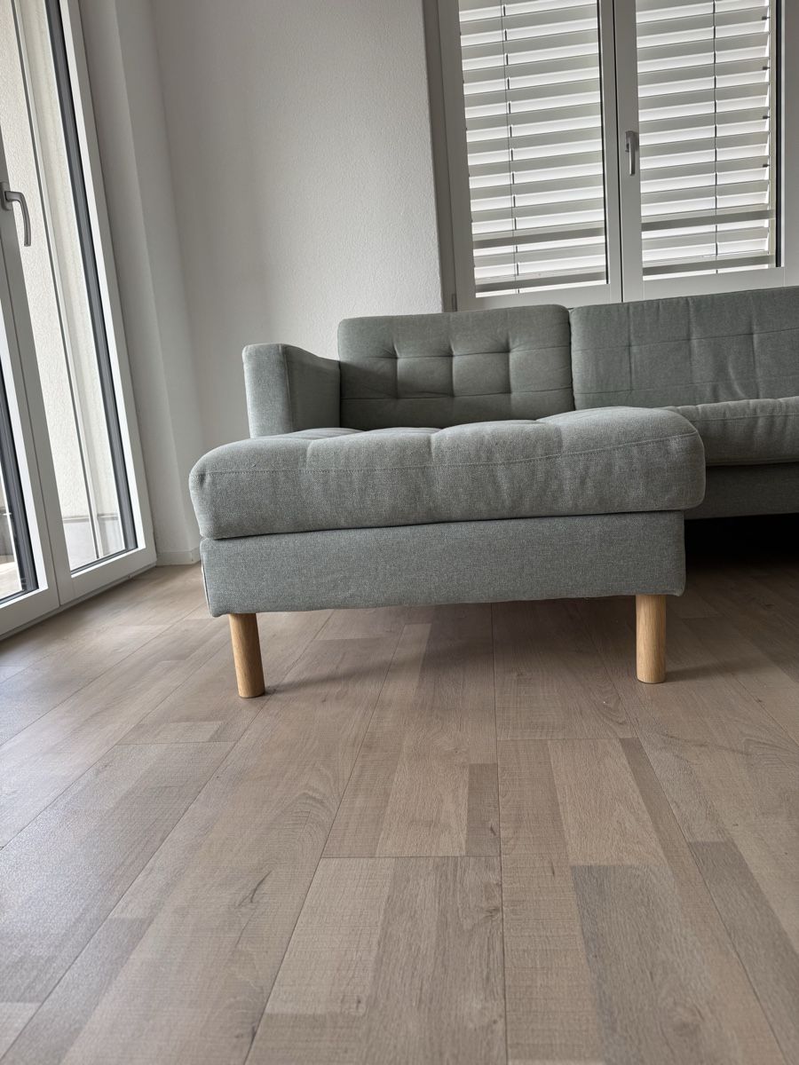 Ikea Divani: IKEA LANDSKRONA 3er Sofa mit Récamiere hellgrün – Usato da Waldkirch venduto da SuisseArchiveShop 1